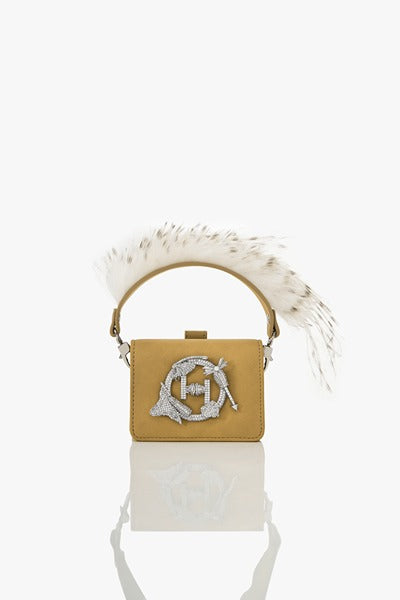 OH V Quill Furbie Handbag in Fawn Brown
