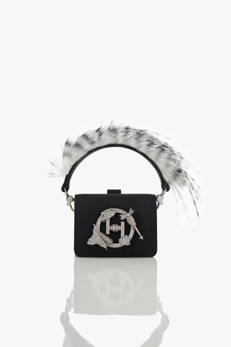 OH V Quill Furbie Handbag in Mystic Noir