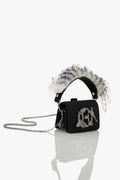 OH V Quill Furbie Handbag in Mystic Noir