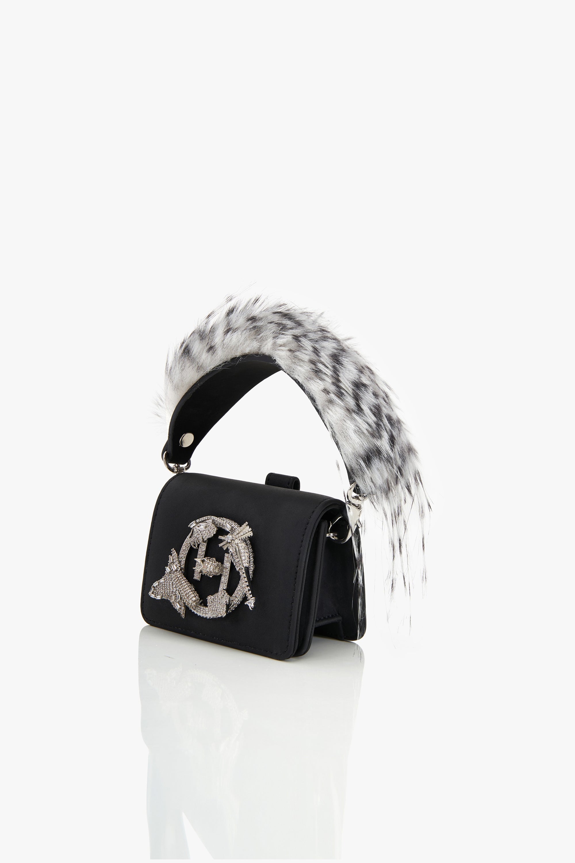 OH V Quill Furbie Handbag in Mystic Noir
