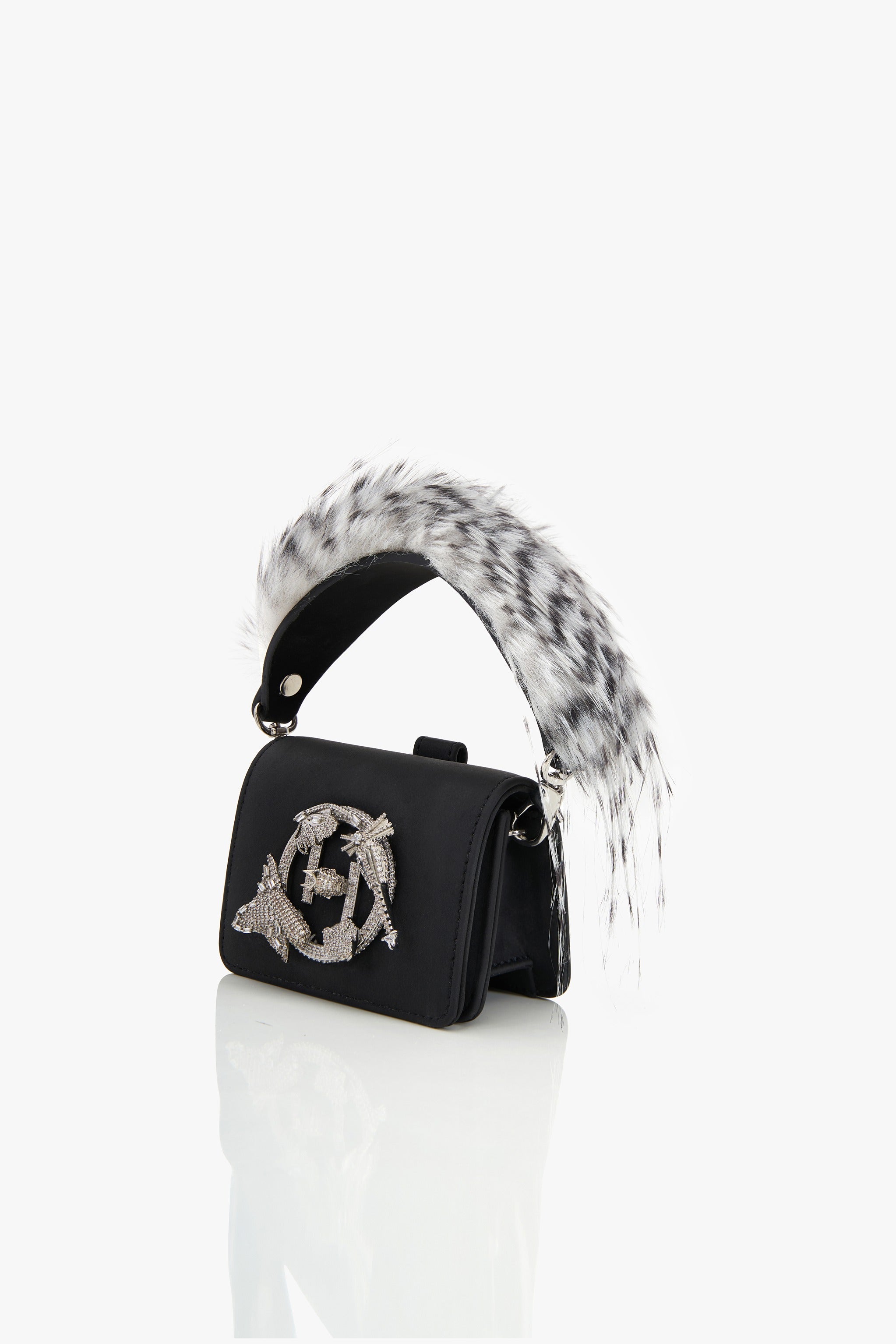 OH V Quill Furbie Handbag in Mystic Noir