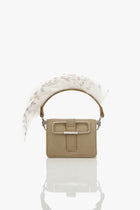 OH V Quill Furbie Handbag in Wolf grey