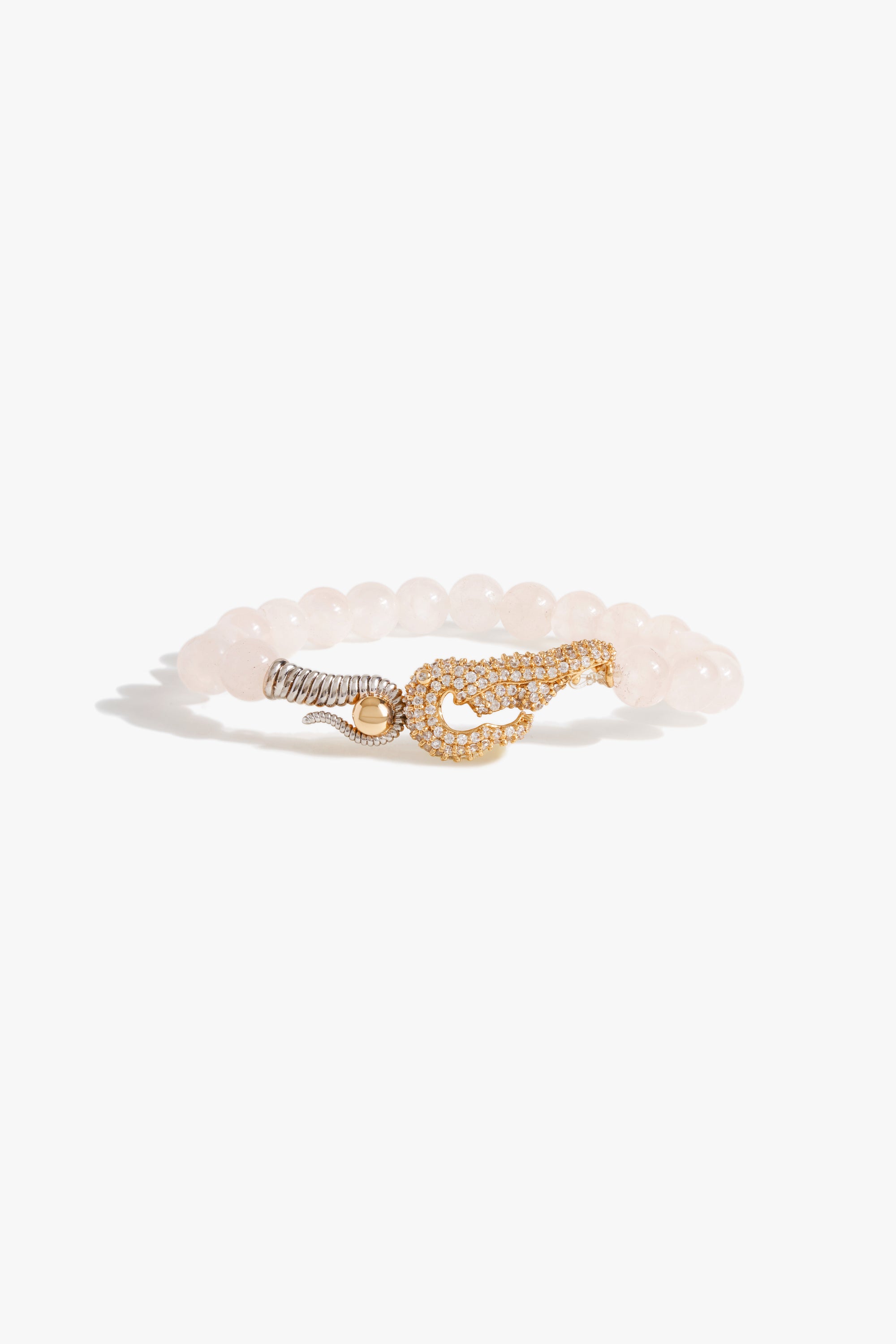 KOKO Sigil Beaded Bracelet in Rose Quartz