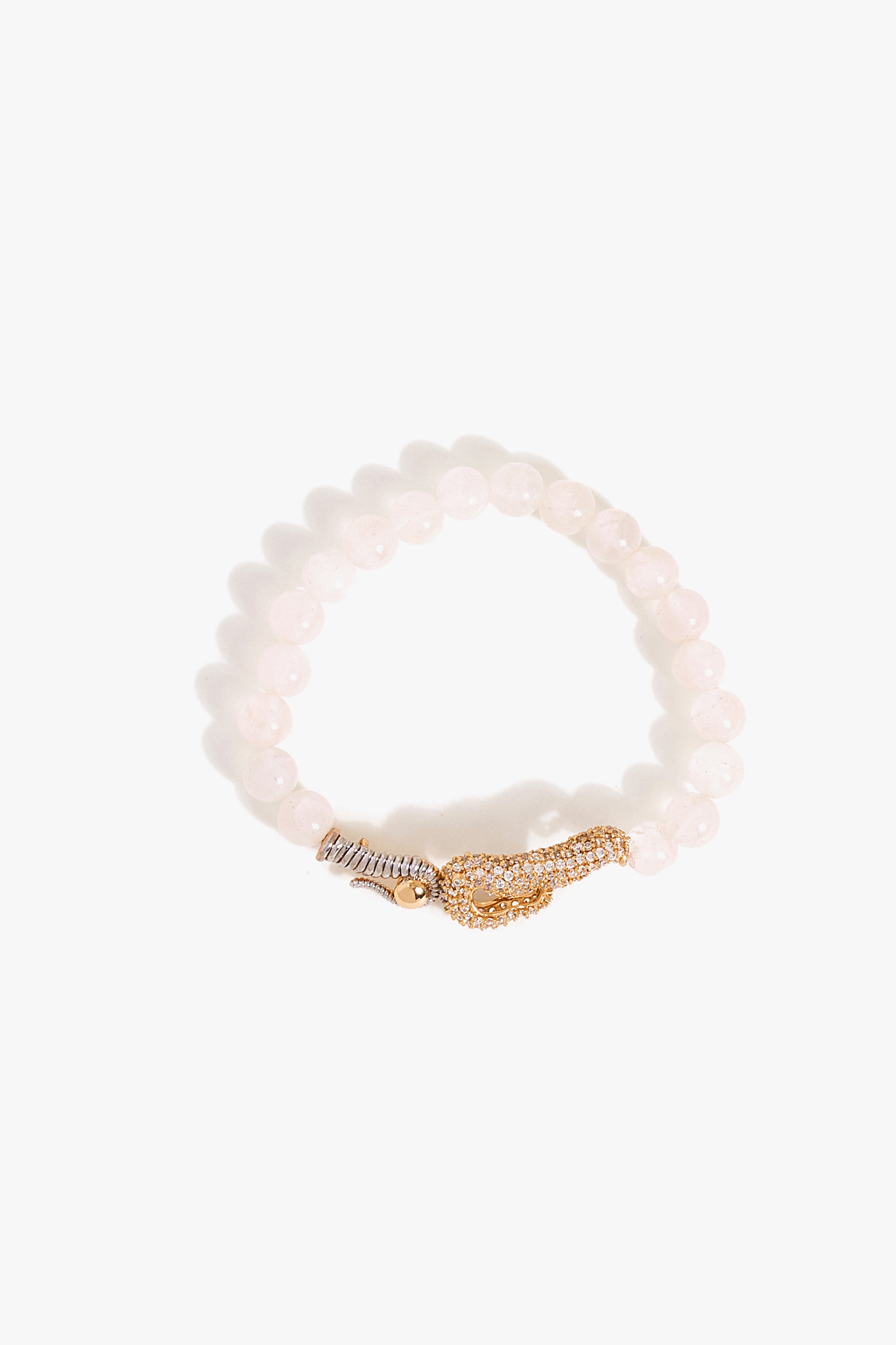 KOKO Sigil Beaded Bracelet in Rose Quartz