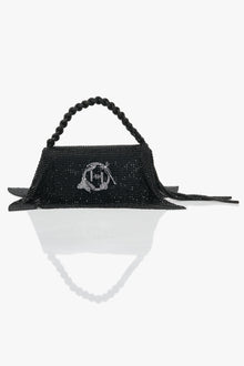 Crystal Furbie Midi Handbag in Siren Black