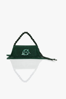 Crystal Furbie Midi Handbag in Kelly Green
