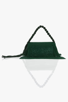 Crystal Furbie Midi Handbag in Kelly Green