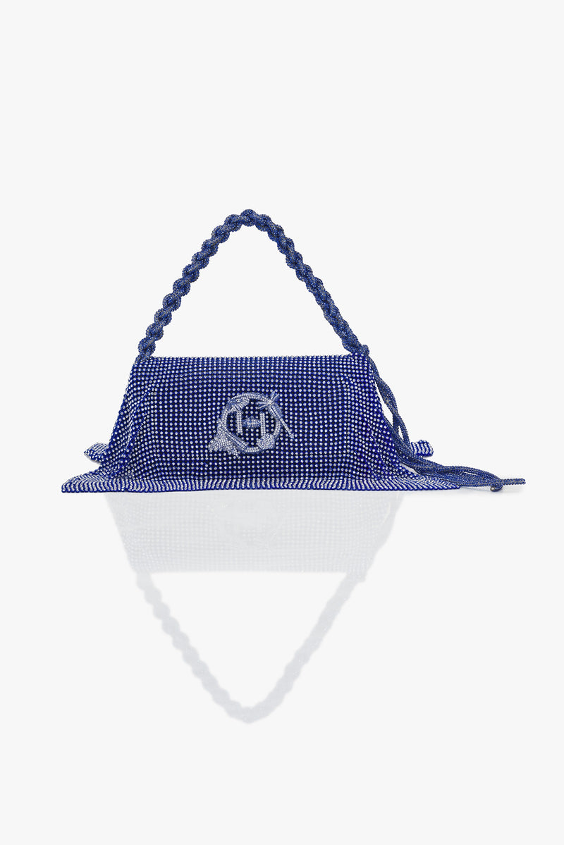 Crystal Furbie Midi Handbag In Icy Blue