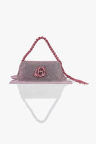 Crystal Furbie Midi Handbag in Posh Pink