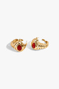 Crimson Corriente Hoop Earrings