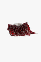 Koko Halo Cascade Clutch in Crimson