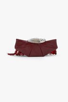 Koko Halo Cascade Clutch in Crimson