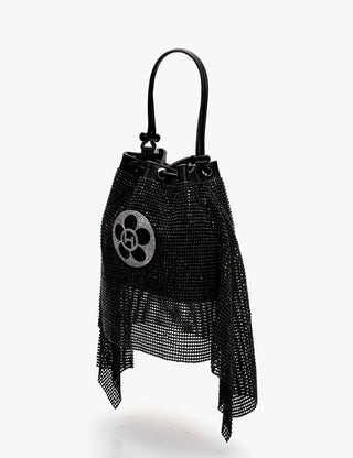 Mesh Bucket Bag In Midnight Black