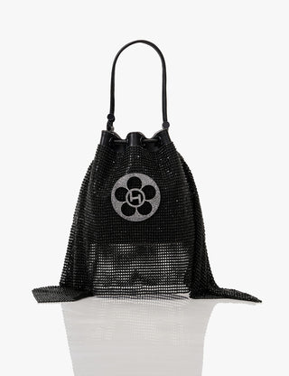 Mesh Bucket Bag In Midnight Black