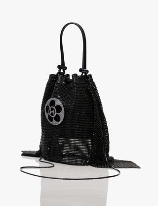 Mesh Bucket Bag In Midnight Black