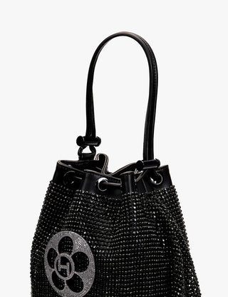 Mesh Bucket Bag In Midnight Black