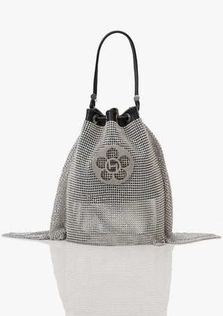 Mesh Bucket Bag In Stardust Silver