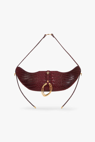 The Boss Swing Bag in Crimson Croc The Boss Swing Bag in Crimson Croc