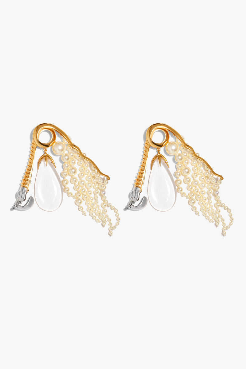 Harmanpreet Kaur in Koko Sigil Cascade Earrings