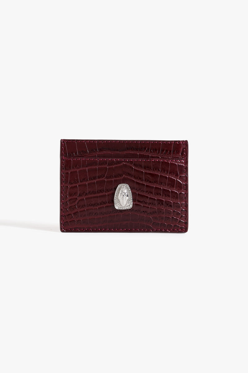 KOKO Crimson Croc Card Holder