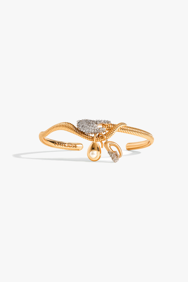 KOKO Alphabet Cuff in Celeste Crystal