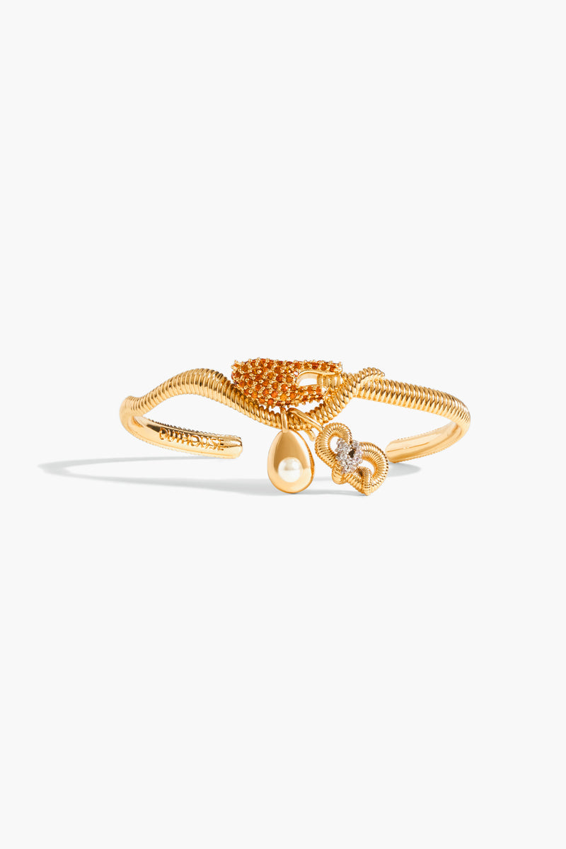 KOKO Alphabet Cuff in Amber