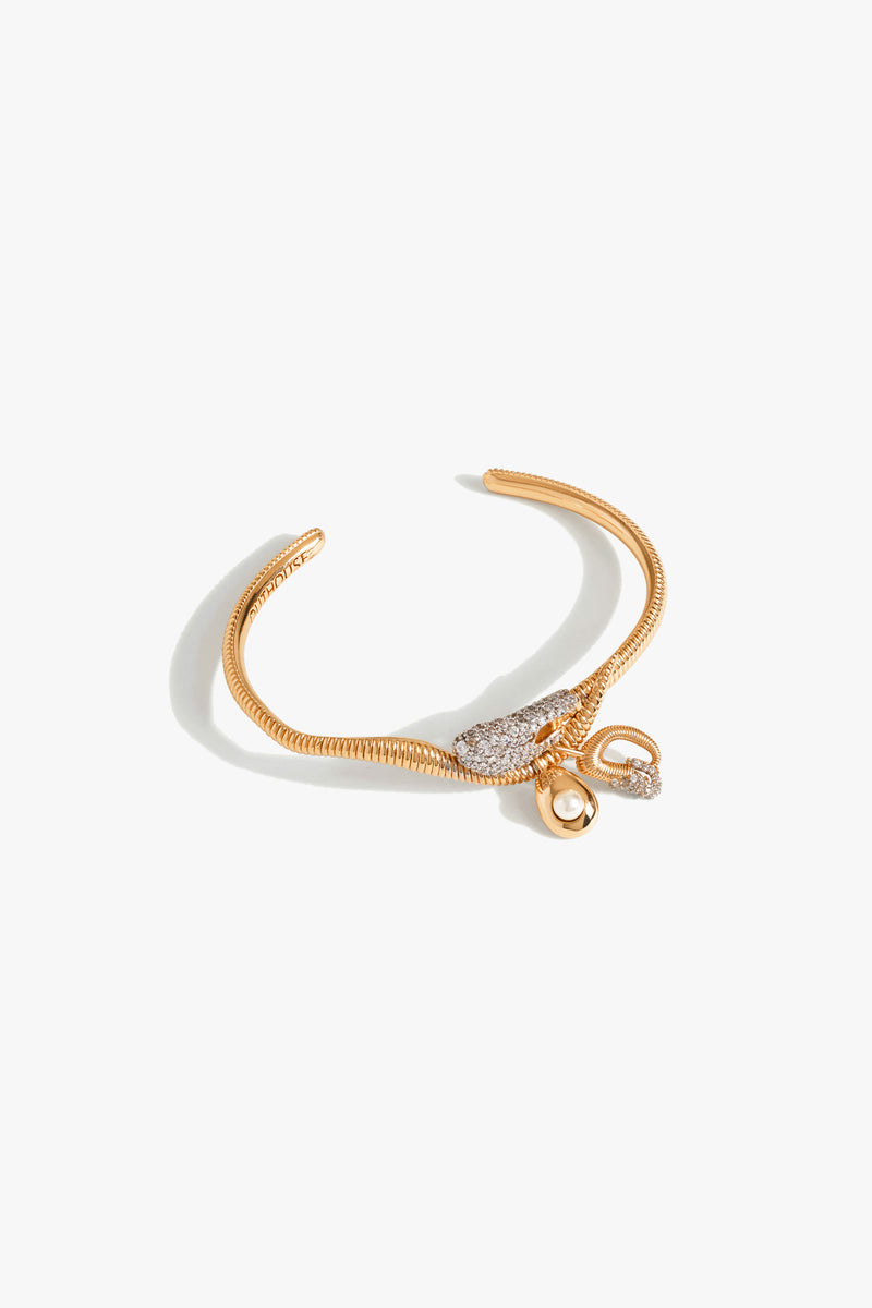 KOKO Alphabet Cuff in Celeste Crystal