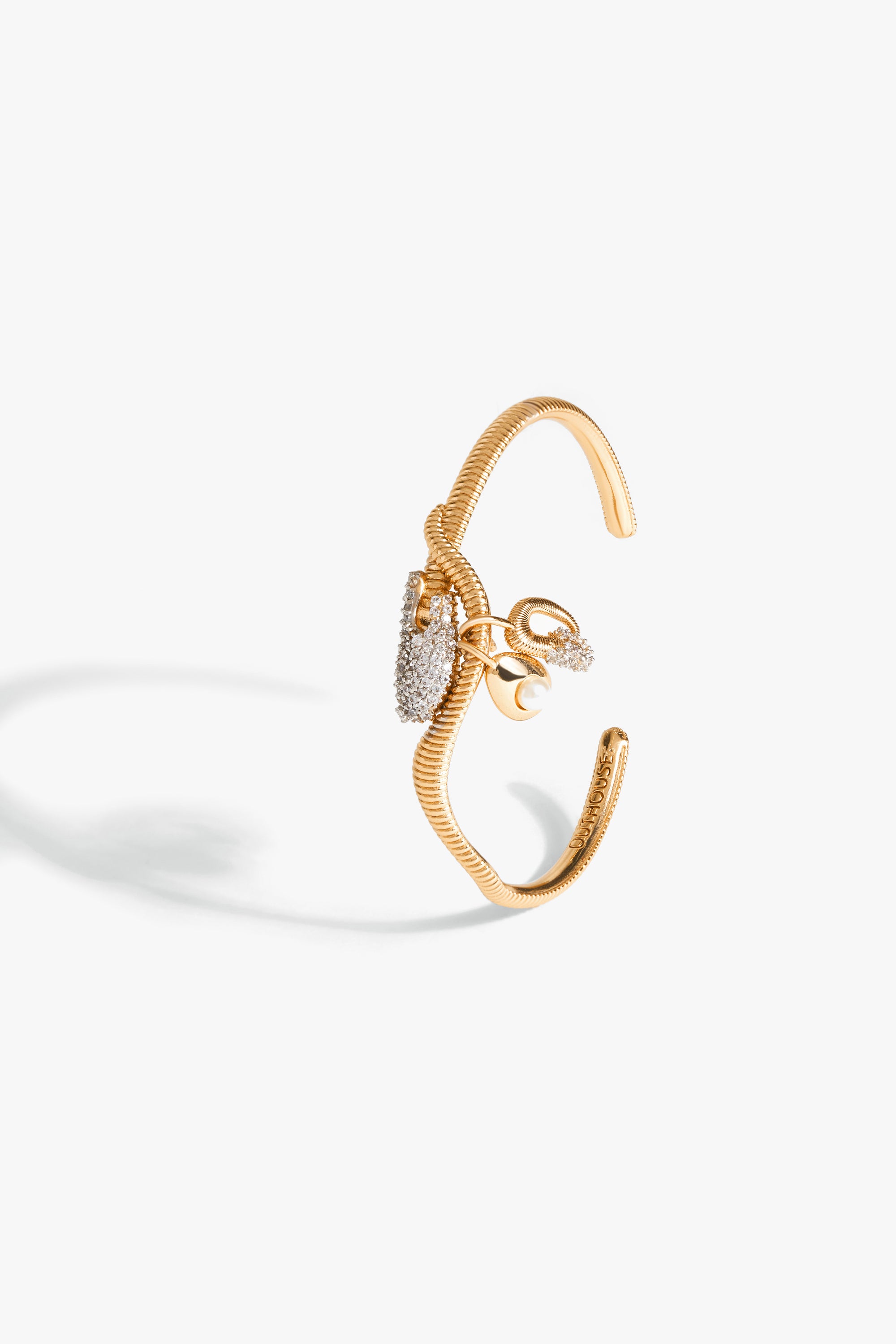 KOKO Alphabet Cuff in Celeste Crystal