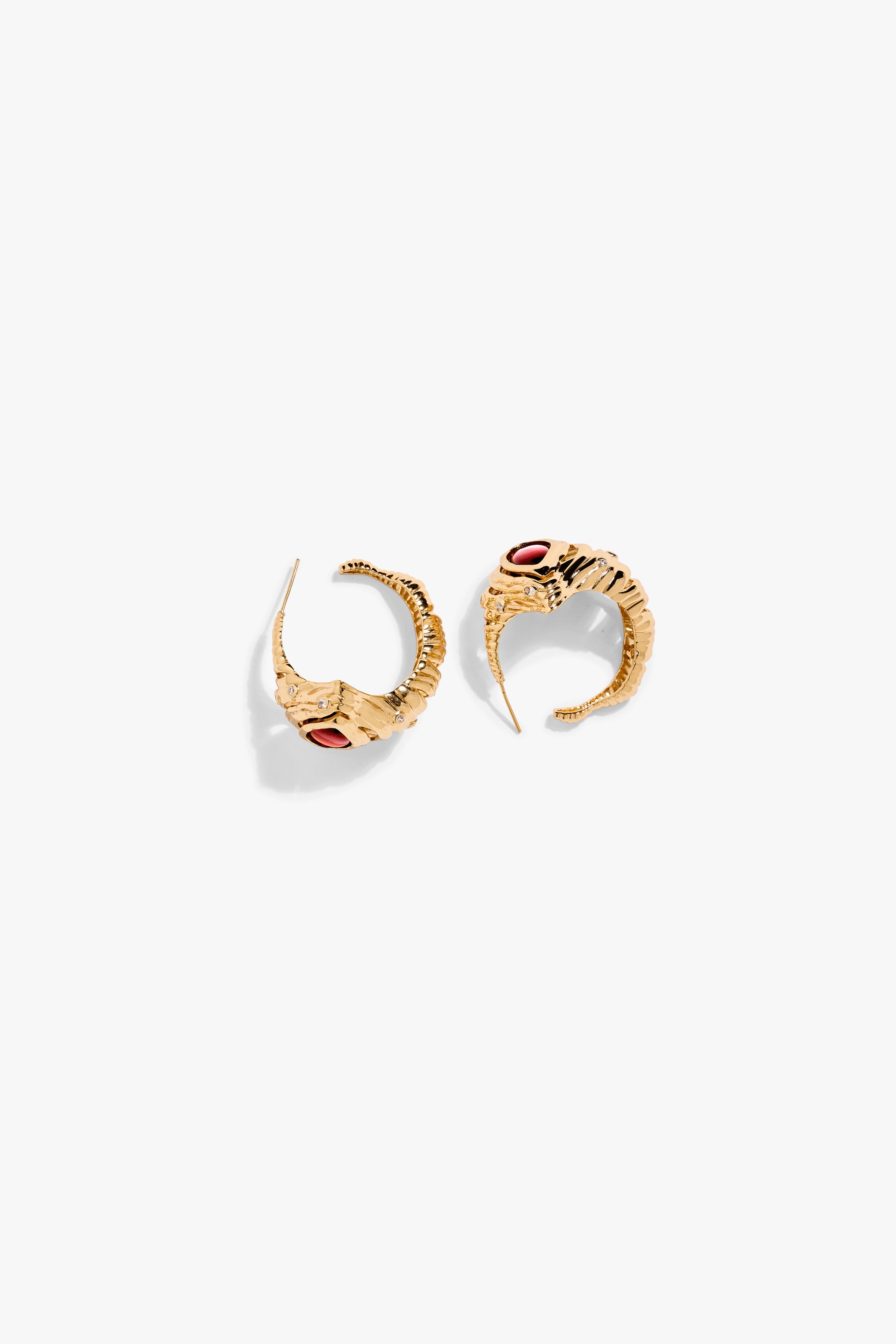 Crimson Corriente Hoop Earrings