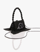 Kusha Kapila Wearing Siren Black Crystal Furbie Handbag