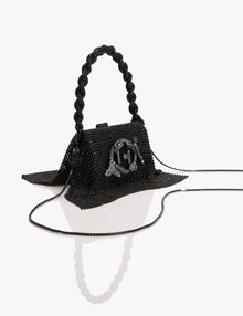 Kusha Kapila Wearing Siren Black Crystal Furbie Handbag