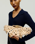 Koko Embellished Klutch in Champagne Sand