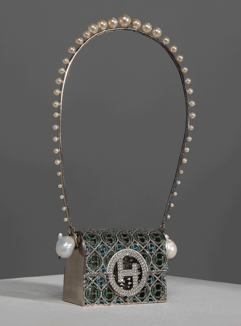 Pico Minaudiere Couture Bag With striking pearl top handle