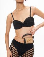 The OH V Furbie Handbag in Jute