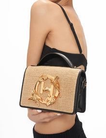 The Midi Disco Handbag in Jute