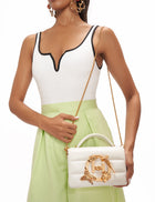 The Midi Disco Handbag in Shell