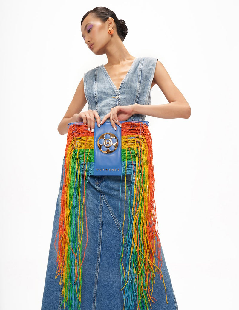 The Holiday Poppi Fringed  Zip Pouch