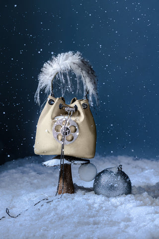 OH Quill Poppi Bucket Bag in Wolf Grey