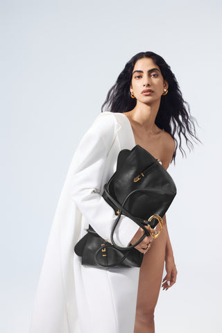 The Boss Tote Bag in Raven Black