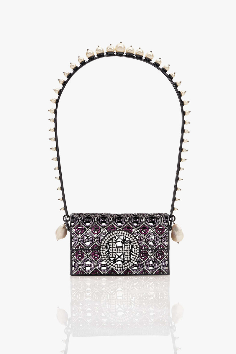 Juhi Godambe In Pico Minaudiere Couture Bag - Midnight Noir