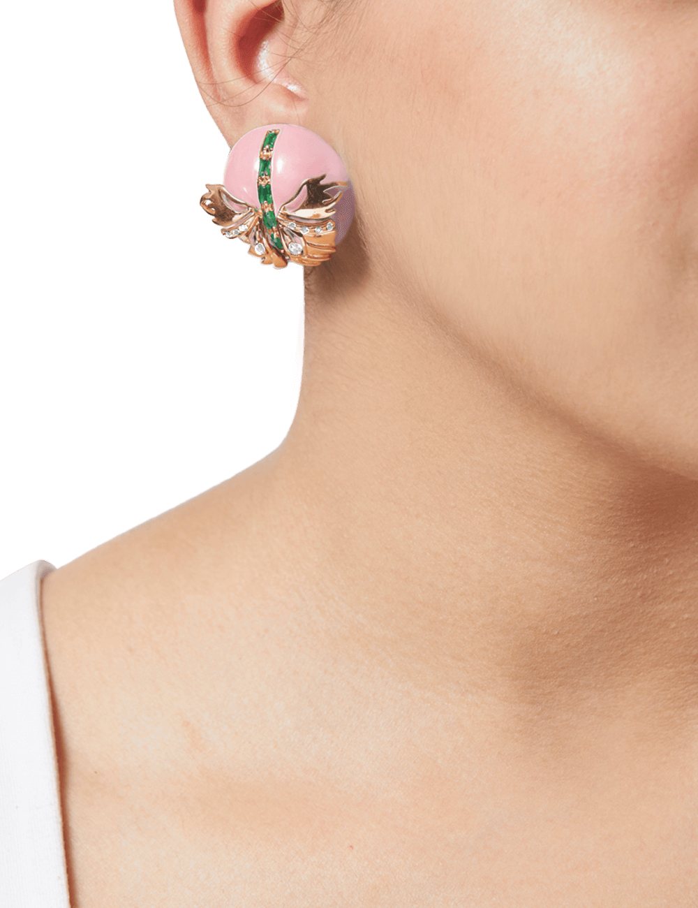18KT Diamond Earrings with Half Bali and Tops Concept | Pachchigar Jewellers  (Ashokbhai)