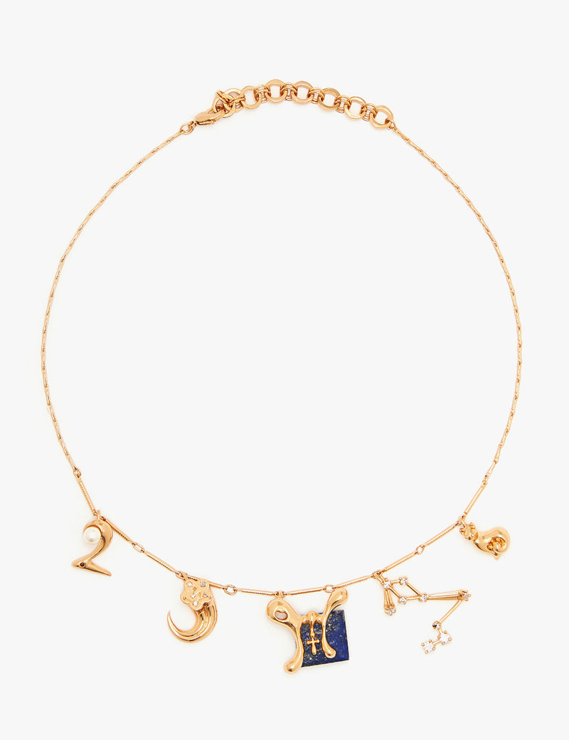 Pisces Zodiac Sign Charm Necklace