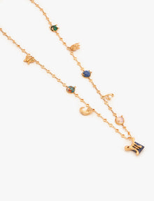 Pisces Zodiac Sign Necklace in 22kt Gold