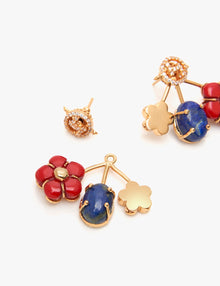 Poppi flowers monogram  earrings 