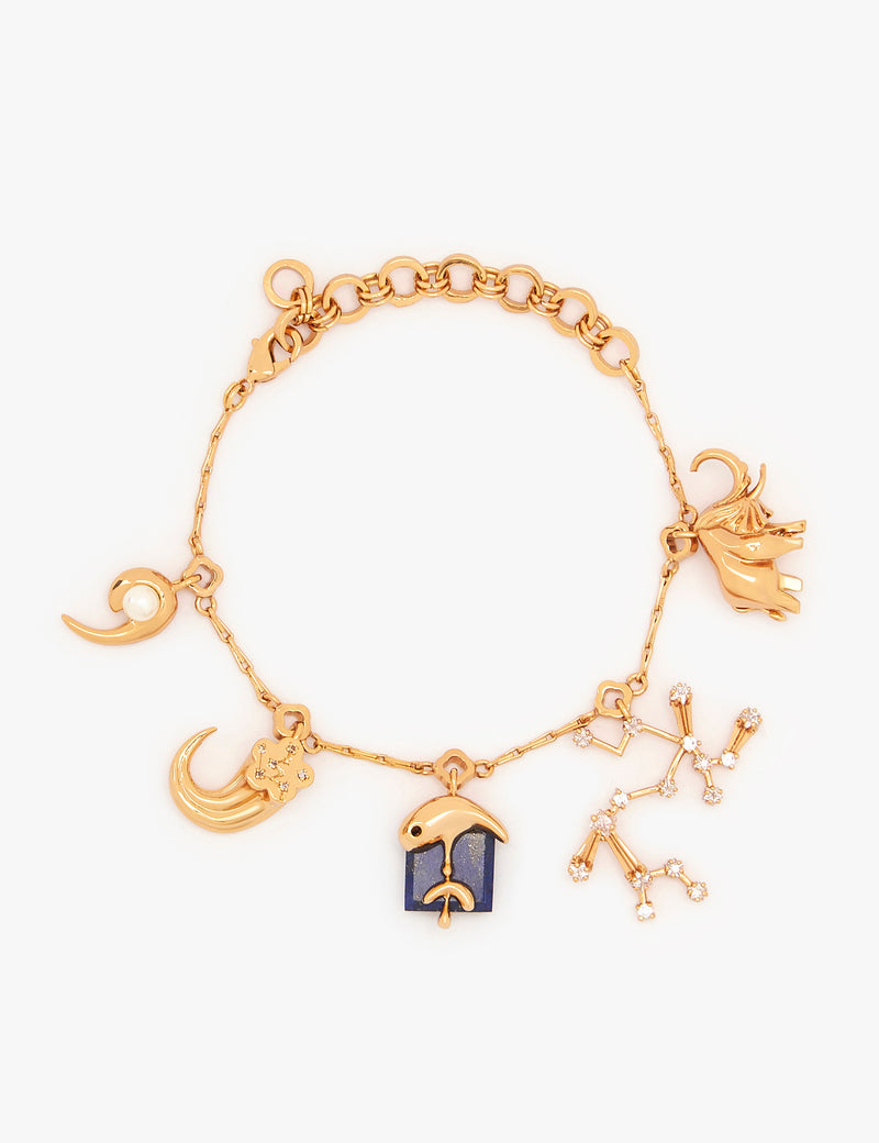 Sagittarius Zodiac Sign Bracelet in 22kt Gold