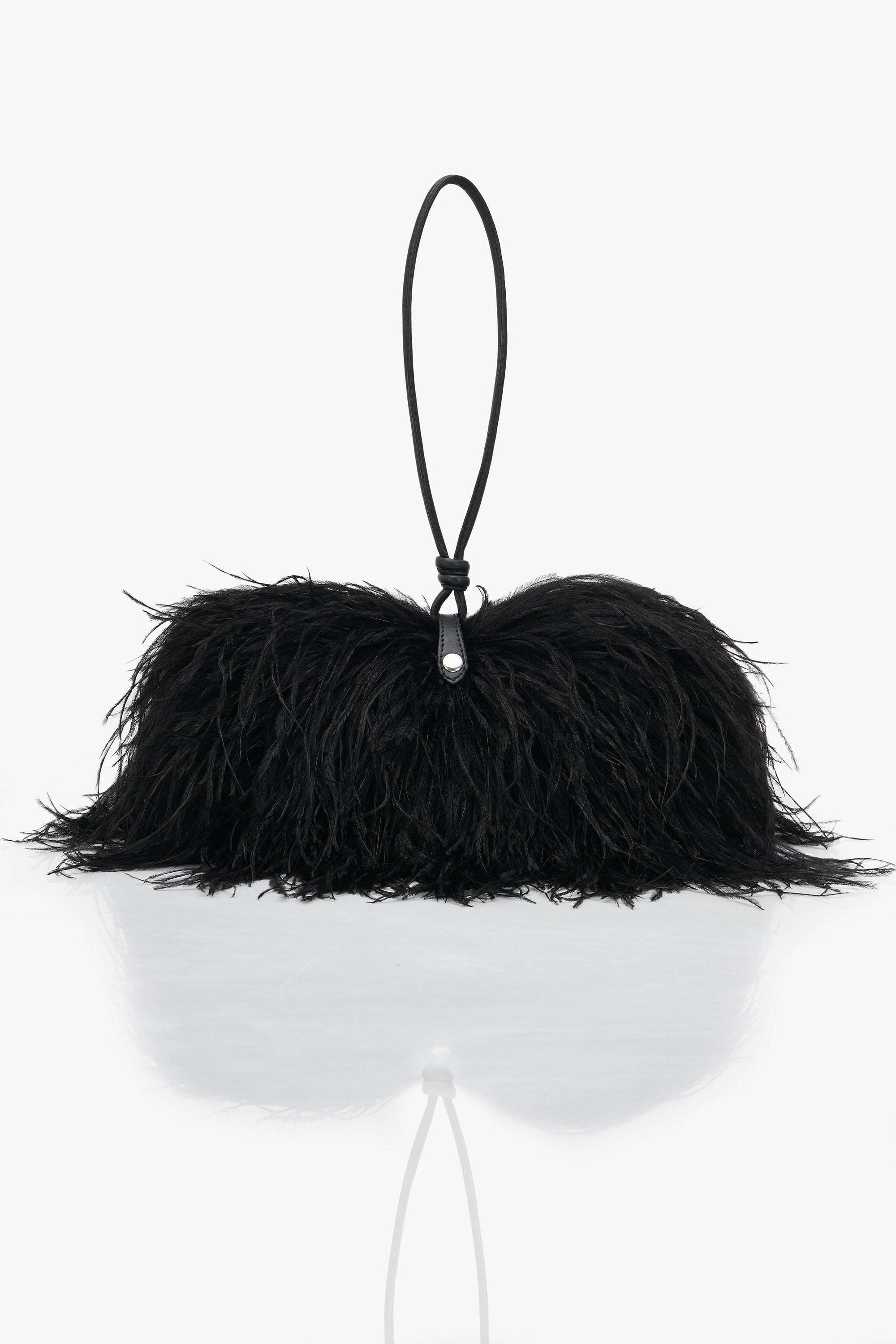 Feather Black Bag