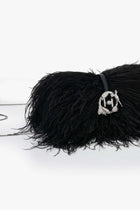 black feather bag