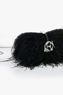 black feather bag
