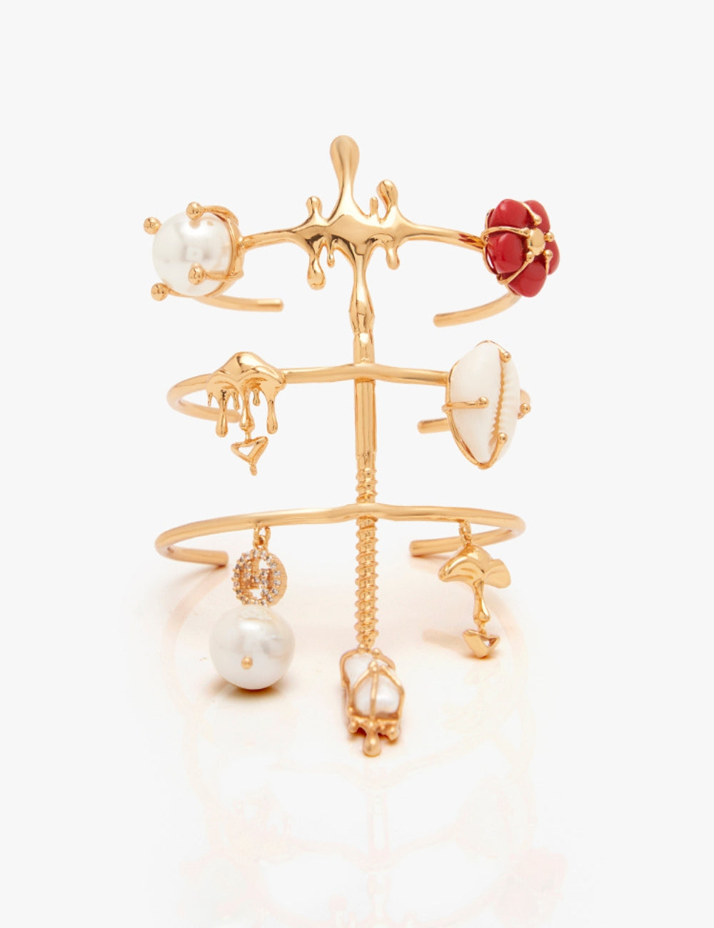 Stacked handcuff bracelet 