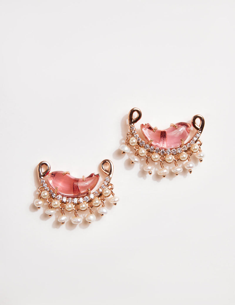 Stud Earrings in Vintage Rose